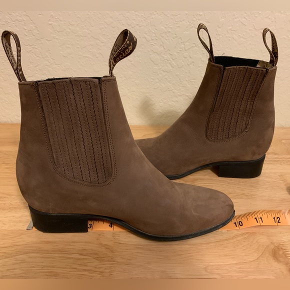 Vintage Botines Macias brown Chelsea pull on leather ankle boot - Size 7 - 90s - Picture 9 of 11